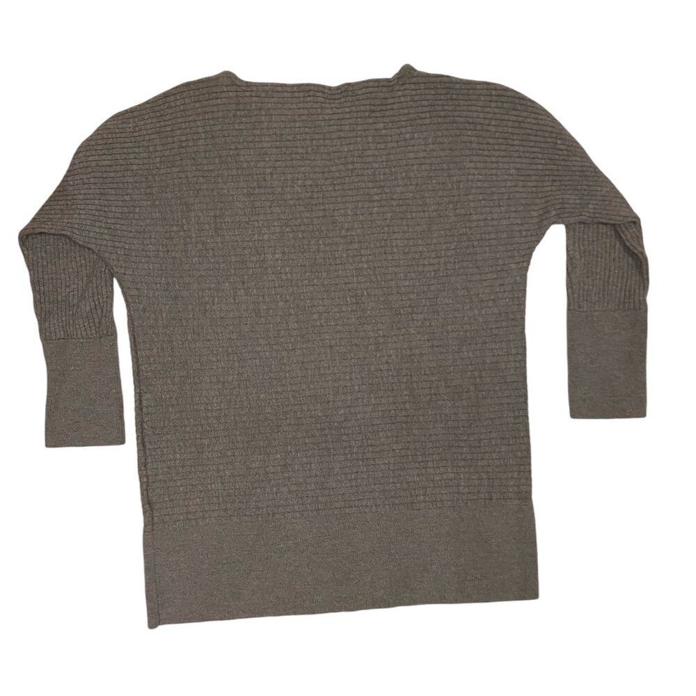 Eileen Fisher Merino Wool Tunic Sweater, Size XS, Gray, Long Sleeve Lightweight - Picture 2 of 8